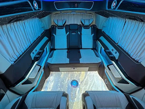 High-end luxury stone luminous floor real car installation renderings 2